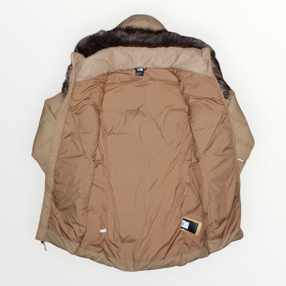 The North Face Womens Dreamer Parkina 600-Down Winter Jacket Almond Butter Sz Xs - Picture 4 of 15